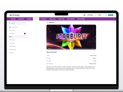 Desktop game info page